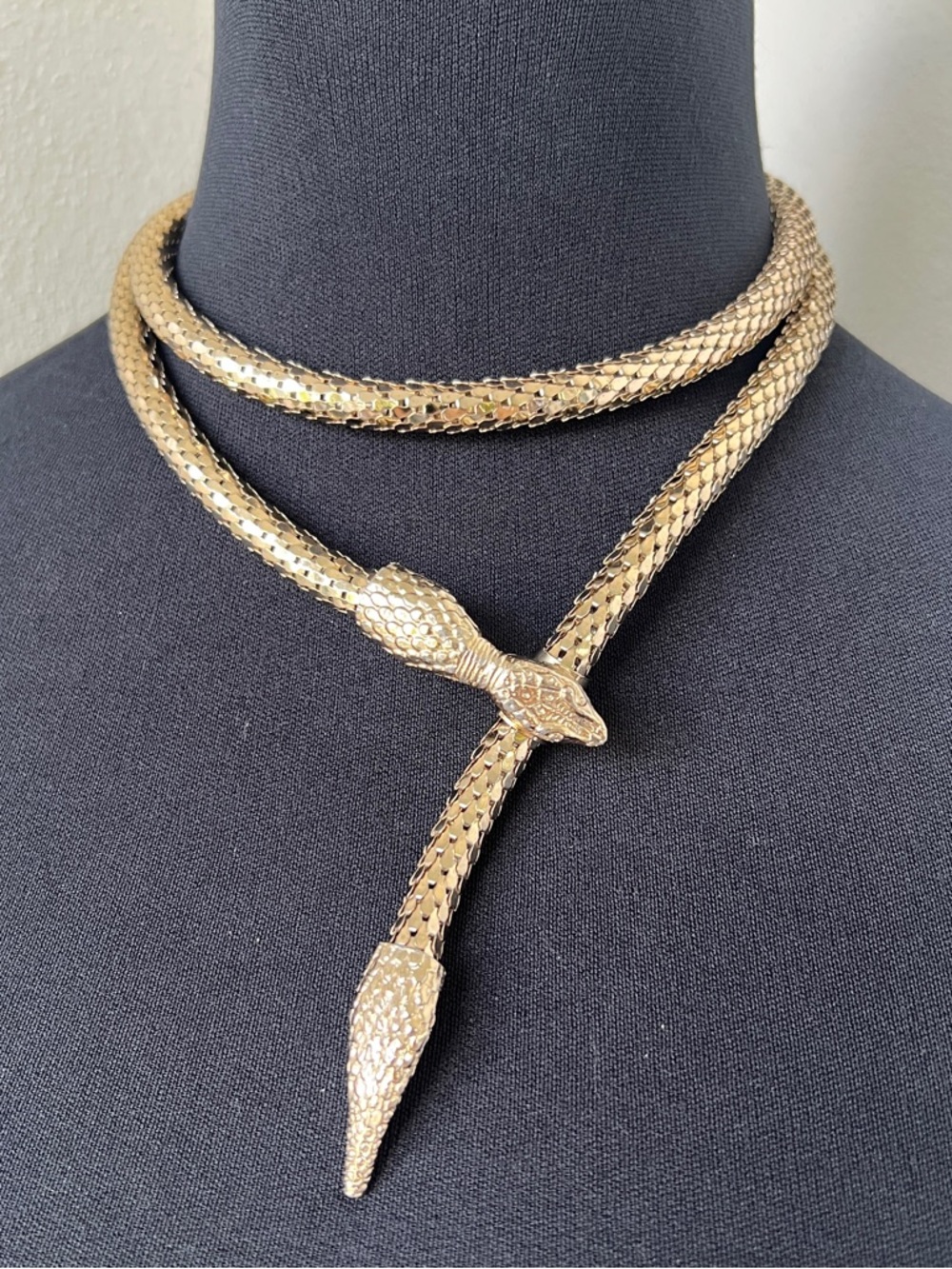 Vintage Mesh Snake Belt Choker Necklace